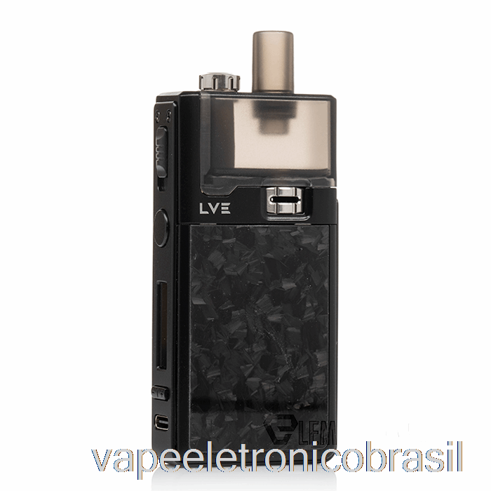 Vape Recarregável Lve Orion 2 40w Pod System Carbono Forjado / Preto